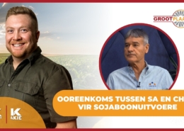 SACOTA (André van der Vyver) discussed the South African soybean export transaction to China on GROOTplaas, kykNET (19 August 2026)